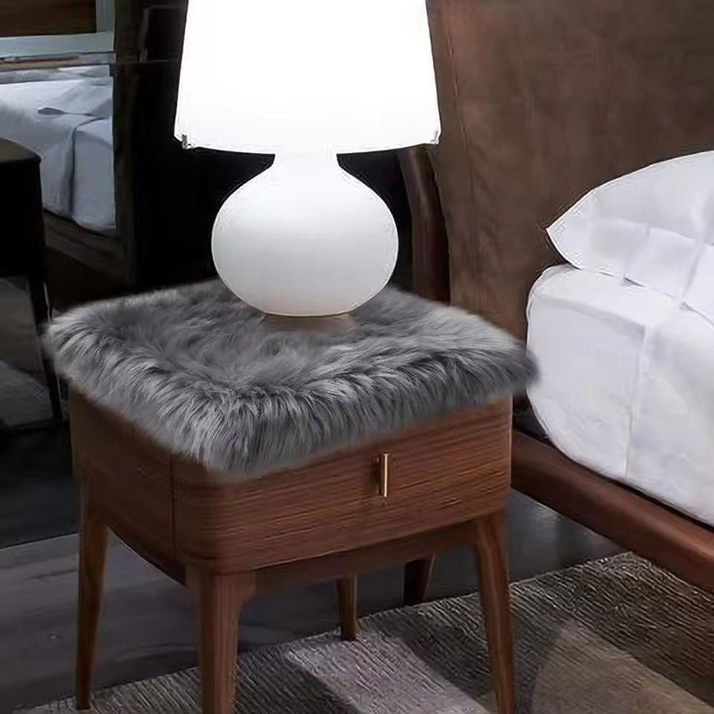 45*45cm Faux Fur Carpets Fluffy Shaggy Fur Rugs Sofa Pillow Cushion Display Dressing Table Mat
