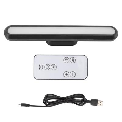Светодиодная настольная лампа-планка с USB-подзарядкой, магнитная, для чтения, черная, с бесступенчатой регулировкой яркости, аккумуляторная