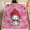 1 шт. Фланелевое одеяло Sanrio с милым принтом, Высококачественное, Для всех сезонов, Декор для дома, Тепло и комфорт, Идеально для рождественских подарков