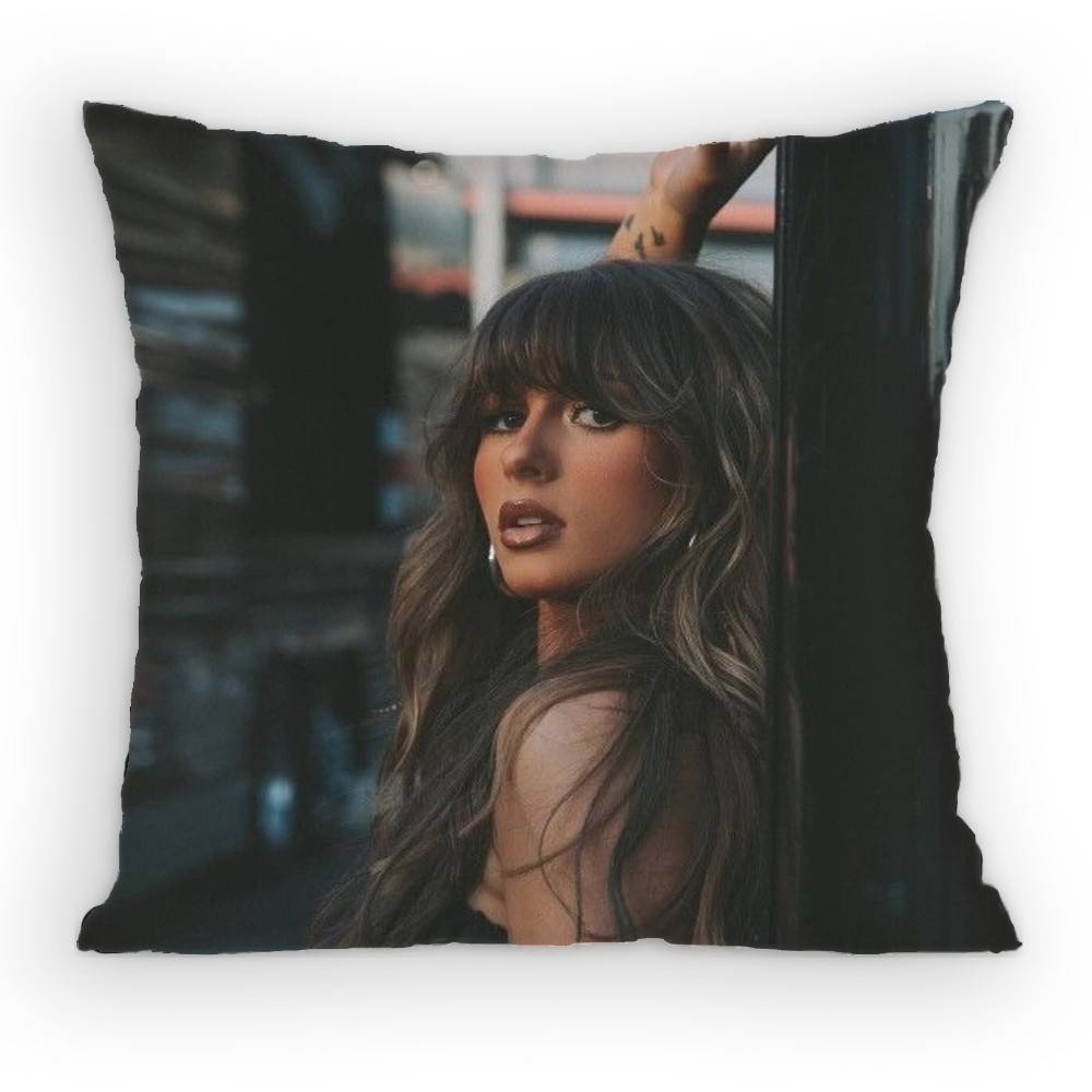 E-Ella L-Langley Singer Pillow Case Anti-Dustmite Pillowcase Invisible Zipper Silky Short Plush Sofa Cushion Cover