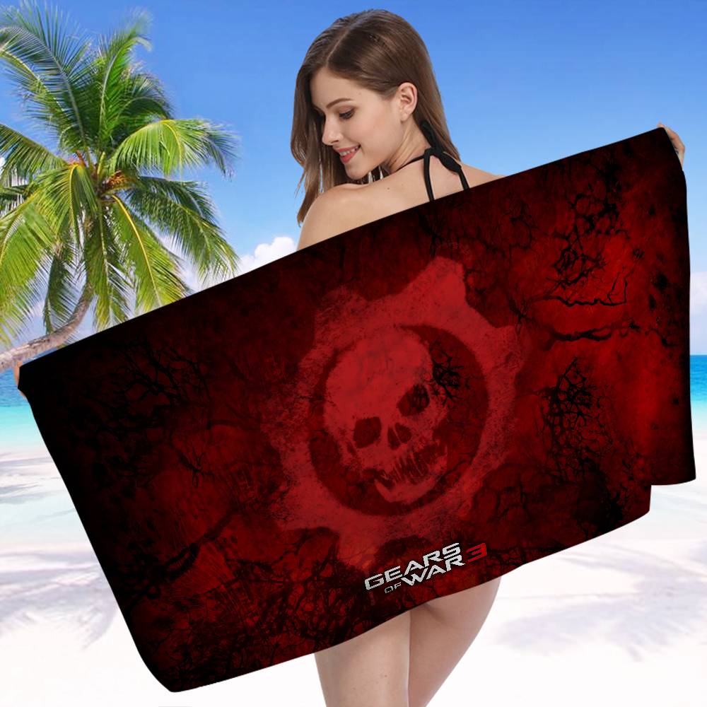 G-Gears Of War Микрофибровое пляжное полотенце Впитывающее Быстросохнущее Мягкое Для йоги Плавания Курорта Альпинизма