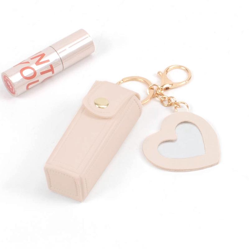 Compact Lipstick Pouch: Stylish Coin Purse & Keychain Mini Storage Bag with Packaging