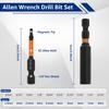 Hex Head Allen Wrench Screwdriver Bit Set SAE Metric 1/4" Hex Shank Magnetic Screw Driver Bit S2 Steel Electric Drill Hand Tools