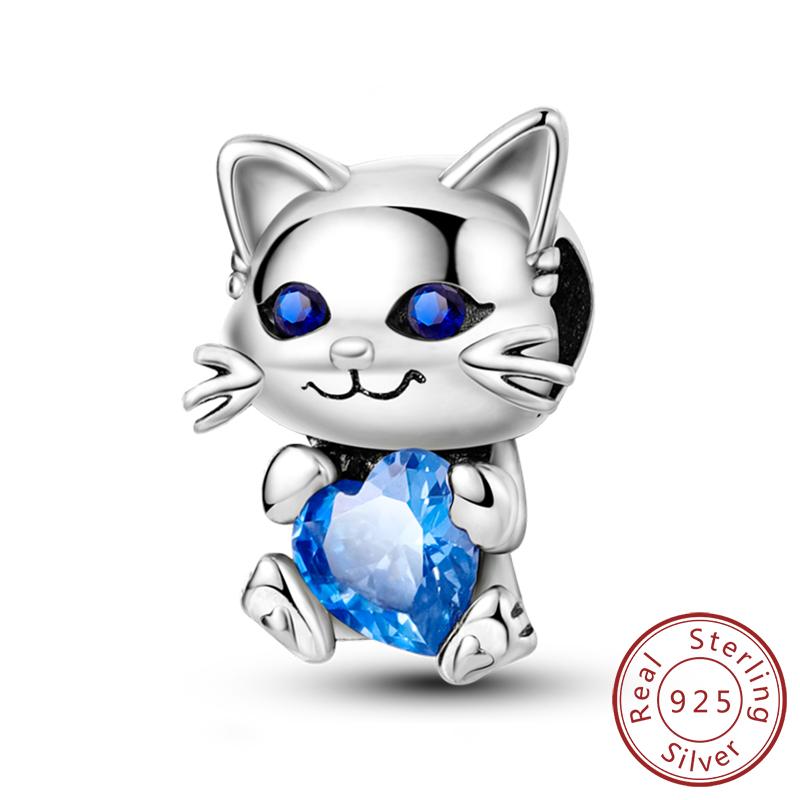 Шармы Подходят для Оригинального Браслета Медные Шармы Бусины Кошка Собака Животное Сердце Подвеска Для Женщин Изготовление Ювелирных Изделий Подарок