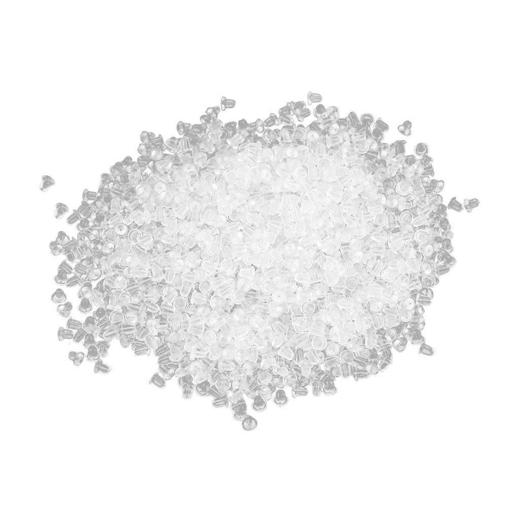 10000Pcs Clear Earring Backs 6mm Good Flexibility Rubber Earring Backs for DIY Ear Jewelry Accessories