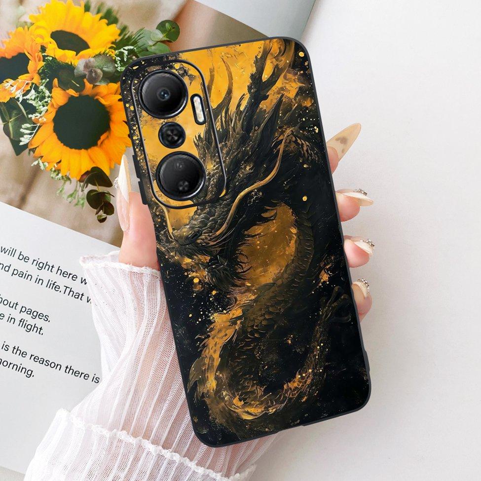 Case For Infinix Hot 20 4G Cover Cute Cat Fashion Butterfly Painted Casing For Infinix X6826 X6826B X6826C