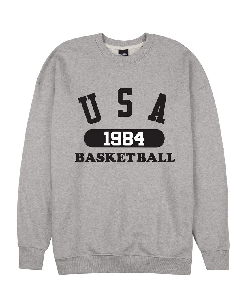 CREAM SODA LAB Usa Basketball Sweatshirt Grey Black
