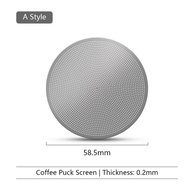 51mm 53mm 58.5mm Espresso Puck Screen Coffee Filter Reusable Holder 0.2mm For 51mm 54mm 58mm Portafilter Barista Accessories
