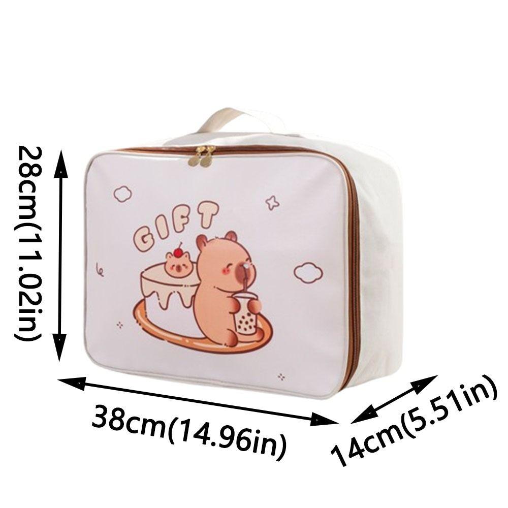 Creative Cartoon Capybara Handbag Portable Toiletries Organizer Travel Supplies