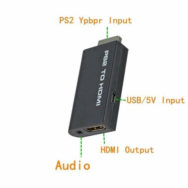 Адаптер-конвертер PS2 - HDMI, M209 - поддерживает все режимы отображения PlayStation 2, аудиовыход 3,5 мм, Plug and Play, питание по USB-кабелю