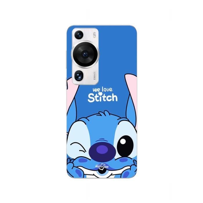 Coque - MANIACASE - Huawei P60 Pro - Motif Stitch - Couleur Bleu - Souple