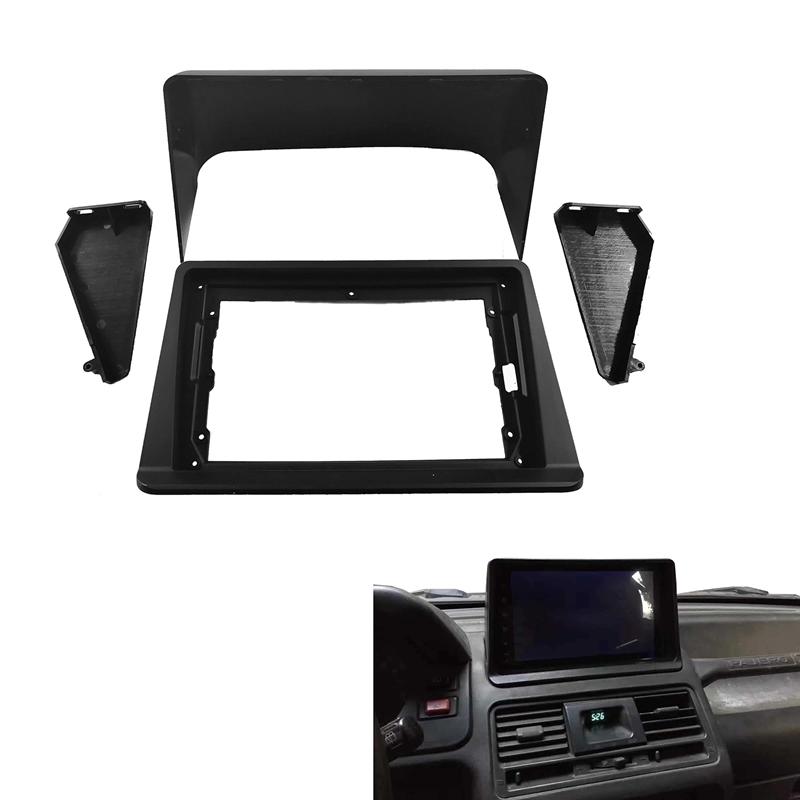 2 Din 9 inch Car Radio Fascia for Mitsubishi Pajero Montero V31 Cheetah Kingbox Stereo Frame Plate Adapter Navigation Panel