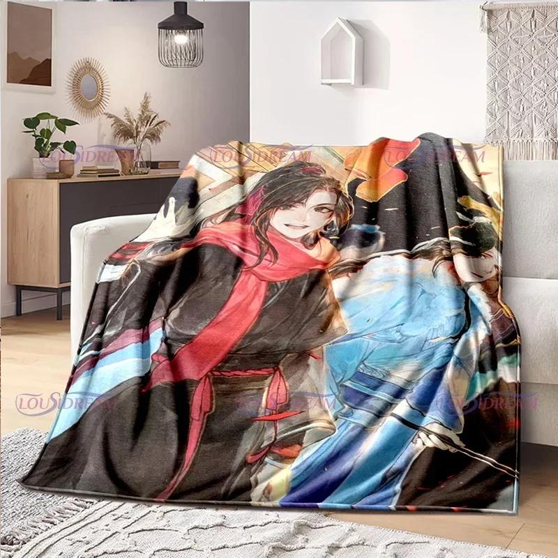 Фланелевое одеяло с героями комиксов Mo Dao Zu Shi Wei Wuxian, диван для девочек, теплое домашнее одеяло Lan Wangji, подарок на заказ, женское постельное белье