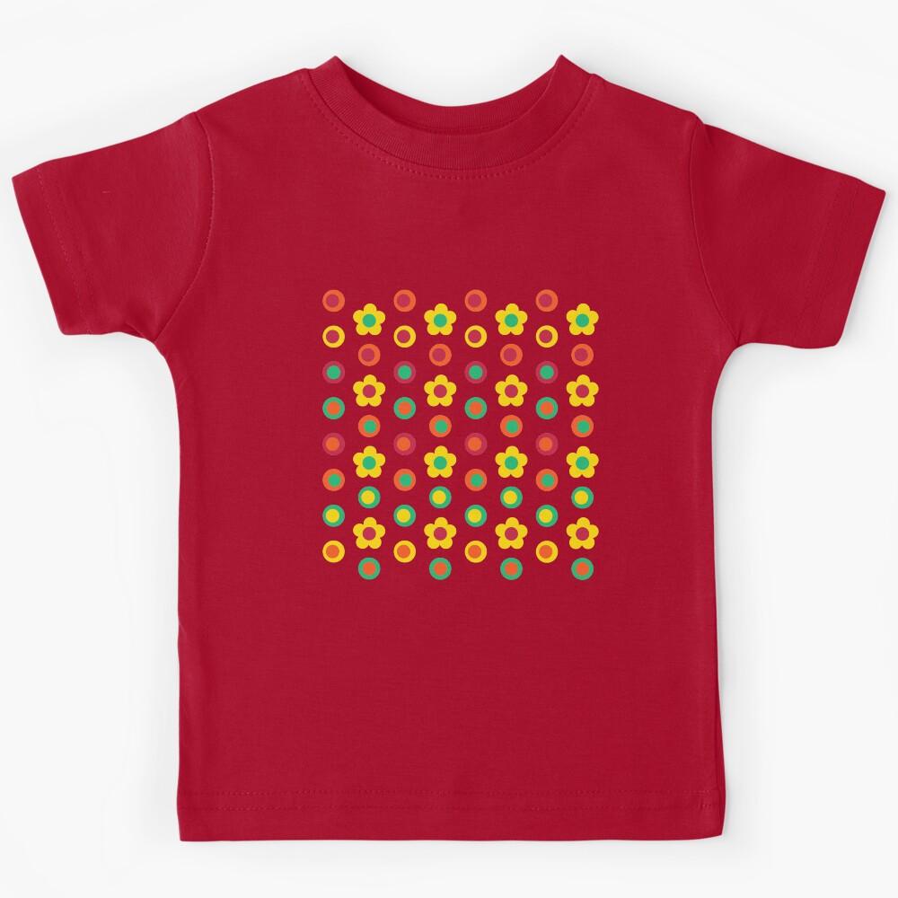 Retro Dots & Flowers Kids T-Shirt