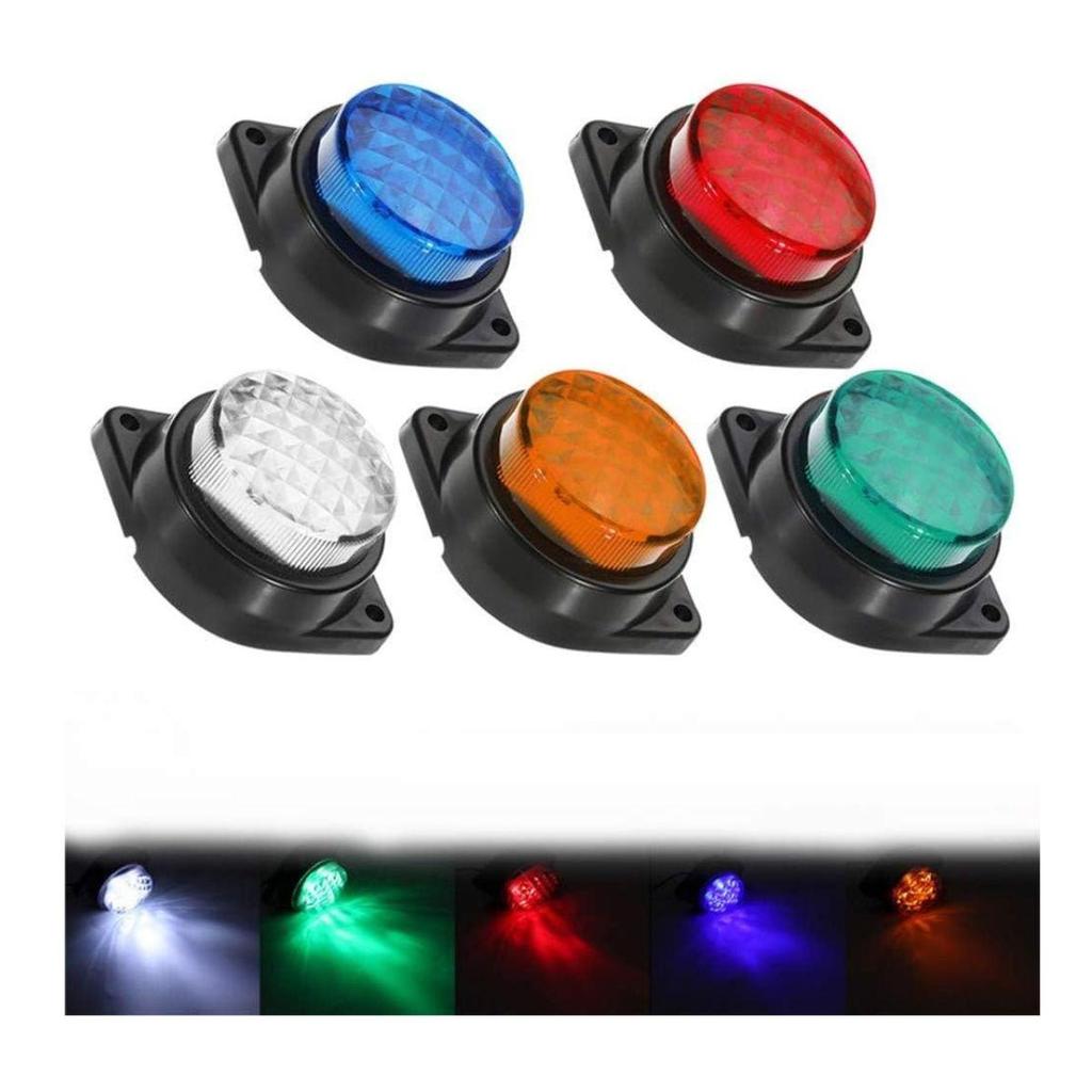 8 шт. 24 В светодиодные синие габаритные огни для прицепов – Водонепроницаемые круглые габаритные огни для полуприцепов, Freightliner, грузовых и универсальных прицепов