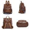 Женский повседневный рюкзак из искусственной кожи, школьные рюкзаки для девочек-подростков, дорожный рюкзак, винтажные модные дизайнерские сумки через плечо