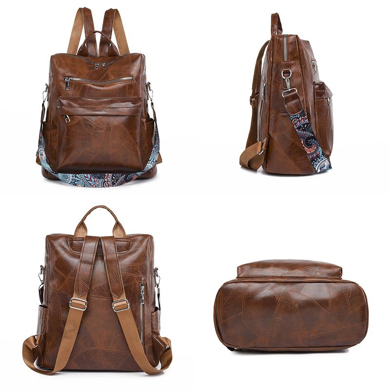 Женский повседневный рюкзак из искусственной кожи, школьные рюкзаки для девочек-подростков, дорожный рюкзак, винтажные модные дизайнерские сумки через плечо