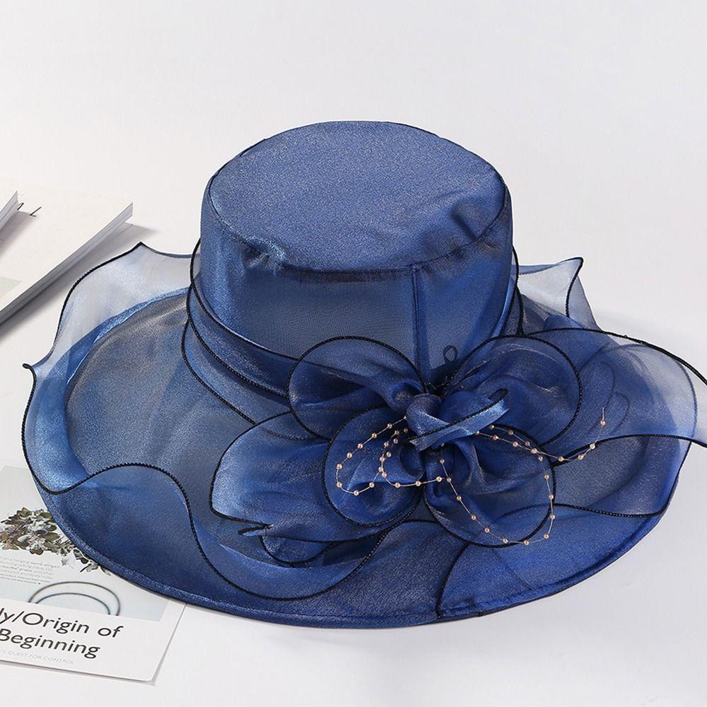 Breathable UV Protection Outdoor Sun Hat Beach Hat Organza Hat Sunscreen Cap
