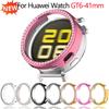 Бриллиантовый женский чехол для Huawei Watch GT6 41 мм Твердый ПК чехол Противоударный бампер для Huawei Band GT6 41 мм Полая защитная оболочка