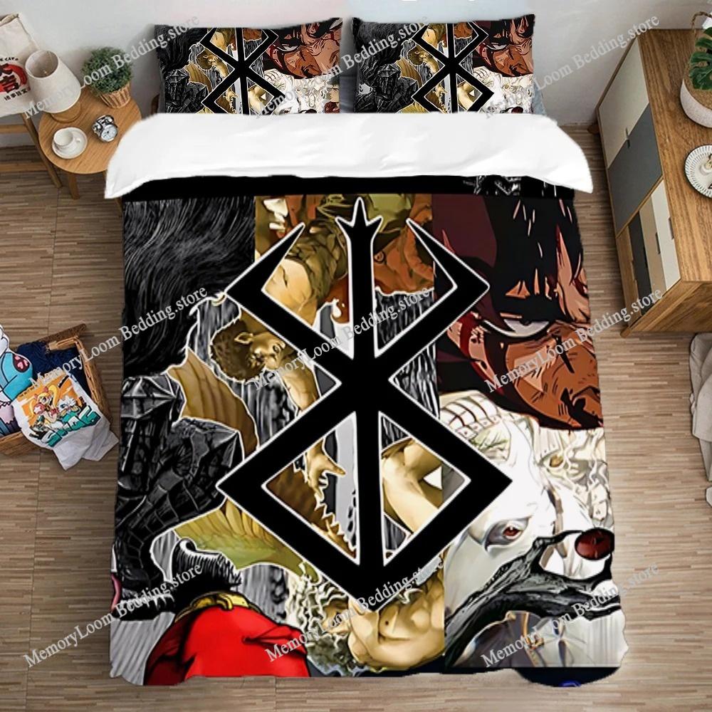 Quilt Cover Set Duvet Covers Bedding Set Double Size Art Berserker-GUTS Fashion Queen Bed Comforter Sets Pillowcase Linen Home