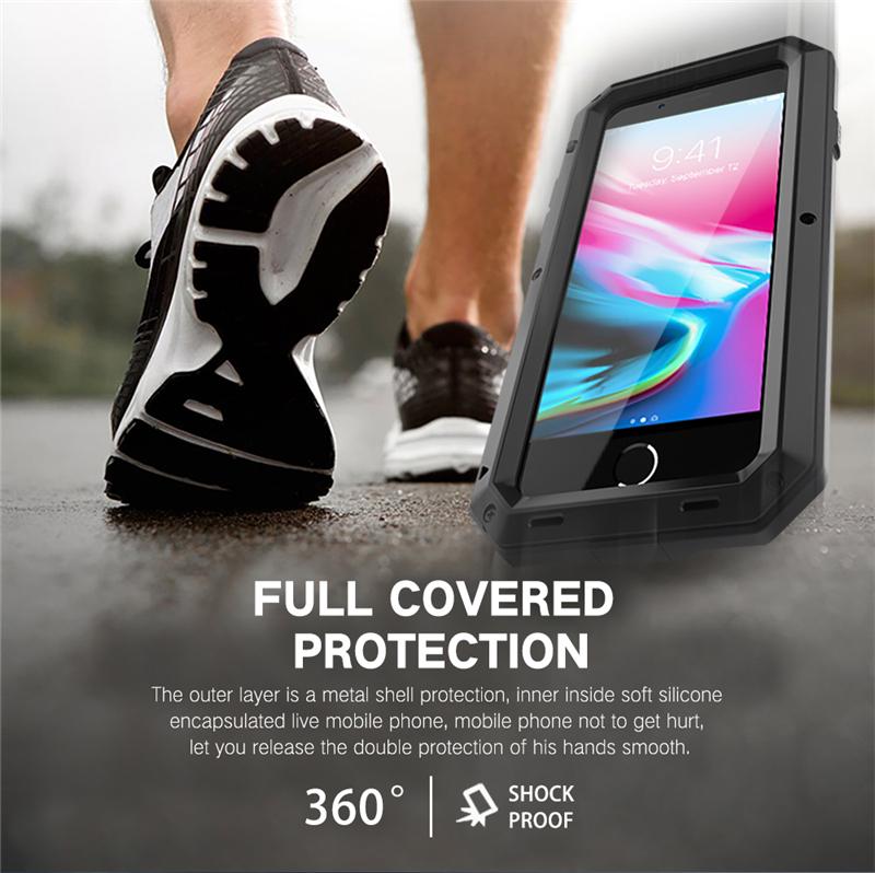 Чехол Armor Heavy Duty Protection Case для iPhone 16 15 Pro Max 7 8 Plus XR X Xs 11 12 13 Pro Max 14 Plus SE 360 Metal Tank Outdoor Противоударный чехол
