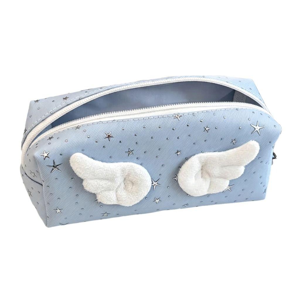 Large Capacity Pen Bag Angle Wings Pencil Pouch INS Style Stationery Pouch Gift