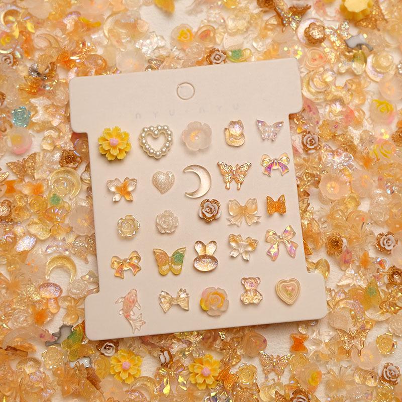 DIY Resin Nail Art Mixed Material Set for Wearable Nail Accessories