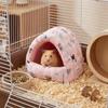 Thickened Hamster Warm Nest Semi Closed Guinea Pig Hideout Rabbit Sleeping Nest  Cage Accessories