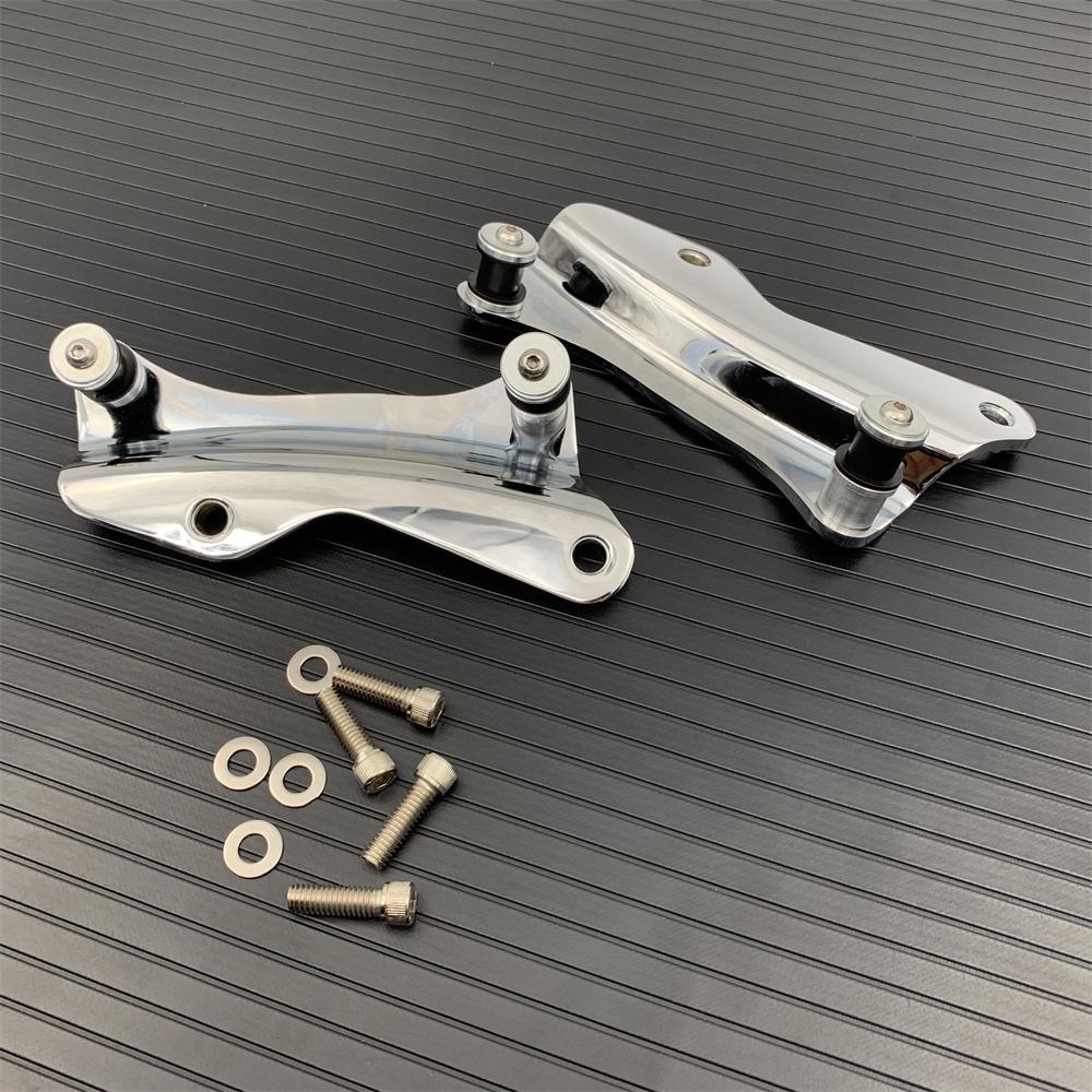 Черный/хромированный 4-точечный комплект стыковочного оборудования для мотоцикла Harley Touring Road King Street Glide Road Glide FLHR FLHX FLTRX