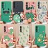 Back Cover For Samsung M35 A06 A16 C55 M55 S24 FE S 24fe Funny Cute Dinosaur Case Lens Protection Anti Drop Silicone Soft Matte Phone Bags For Samsung