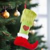 Рождественские чулки, плюшевые зеленые меховые носки, чулки в виде гномов, подвесные украшения для рождественской елки, зимние праздничные подарочные пакеты для украшения дома