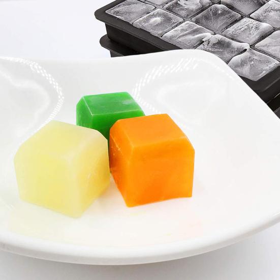 Силиконовый лоток для льда с крышкой, 15 и 24 ячейки, гибкая форма для кубиков льда, шоколадного желе, подходит для микроволновой печи и морозильной камеры, инструменты для выпечки десертов своими руками
