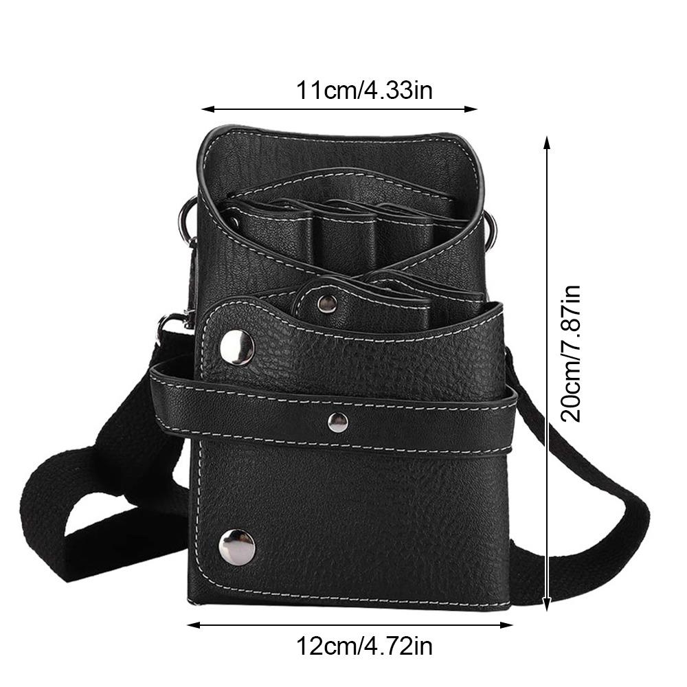 Adjustable Strap Hairdressing Tool Storage Bag Multi-Compartment Scissors Holder Case For Barbers