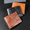 Винтажный мужской кошелек из искусственной кожи, брендовые роскошные кошельки, короткий держатель с зажимом для кредитных карт