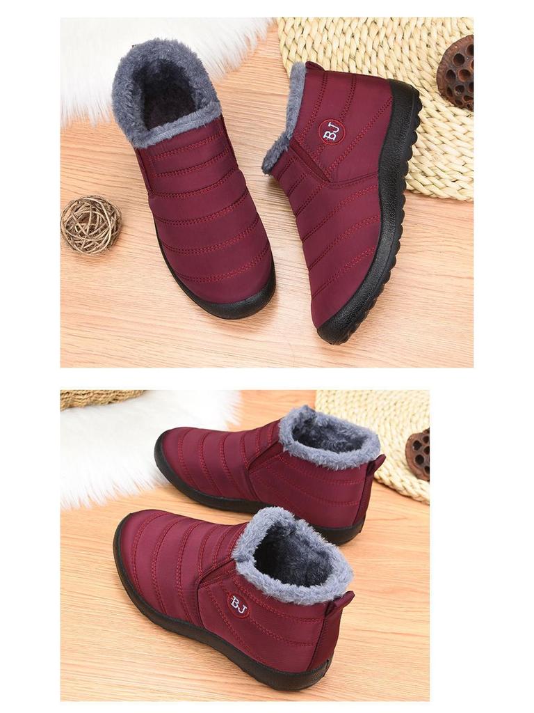 Зимние сапоги для женщин, теплая обувь из бархата для женщин среднего и пожилого возраста. Хлопковая обувь для трансграничной торговли.