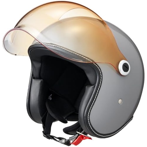 MARUSHIN Motorcycle Jet Helmet MCJ6 BUBBLE RIDER MEN L Size (59~60cm) Gray Product Number: 05301032