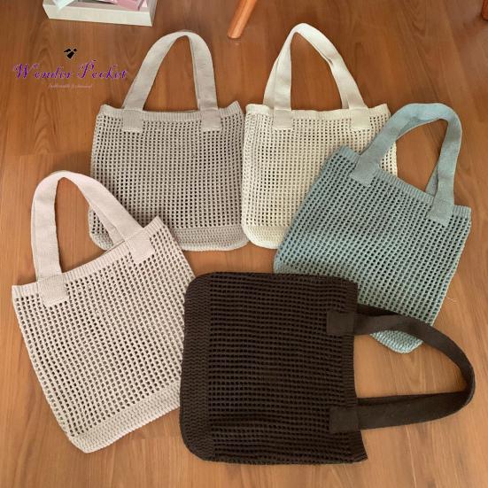 Большая пляжная сумка-тоут, вязаная сумка на плечо, пляжная сумка-тоут, вязаная крючком, большая вместимость, эластичная однотонная сумка, отличная несущая способность, сексуальная одежда для взрослых