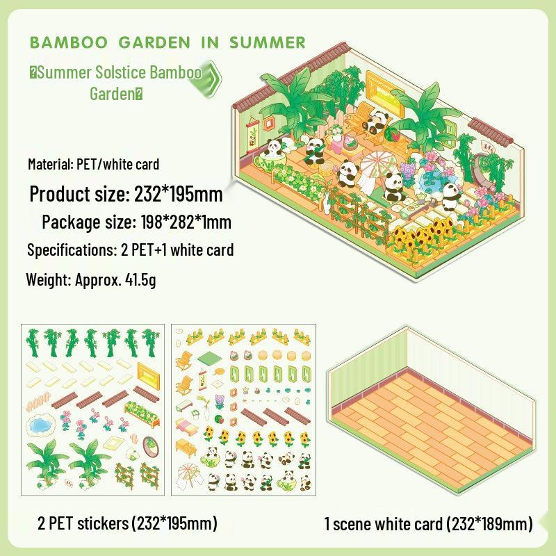 3D Miniature Scene Collage Stickers: Cute Decompression Handbook Stickers