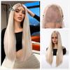 Synthetic 13x6 Lace Wig Long Straight Red Platinum Wigs for Women Daily Party Cosplay Wedding High Density
