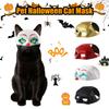 Хэллоуинская маска для питомца Кошка Странная мультяшная маска кошки Забавная 3D маска летучей мыши-кошки Шляпа для косплея Костюм для питомца Креативные аксессуары для вечеринки питомцев Подарок