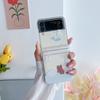 Для Samsung Galaxy Z Flip 4 3 чехол с милой мультяшной росписью, красочный прозрачный складной противоударный защитный чехол, аксессуары