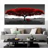 Abstract Red Tree Canvas Paintings Landscape Wall Art Posters And Prints Trees Modern Art Pictures Home Wall Decoration Background Wall Decoration