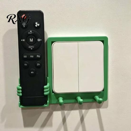 Elegant Wall Mounts Switch Decor Hook, Mounted Space Saving Design, Remote Control Decorative Entryway Hooks Storage Box, Key Holder for Living