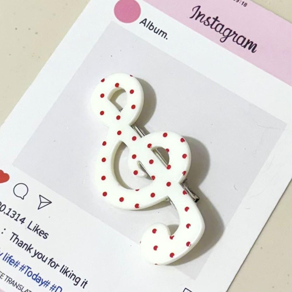 Acrylic Musical Note Hair Clip Anti Slip Star Wing Clip Fashion Student Hair Accessory Casual Wear