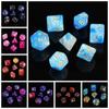 7PCS/Set Double-Colors Pearlescent Dice Polyhedral Mixed Color Dice Acrylic Dice  for RPG Dungeons