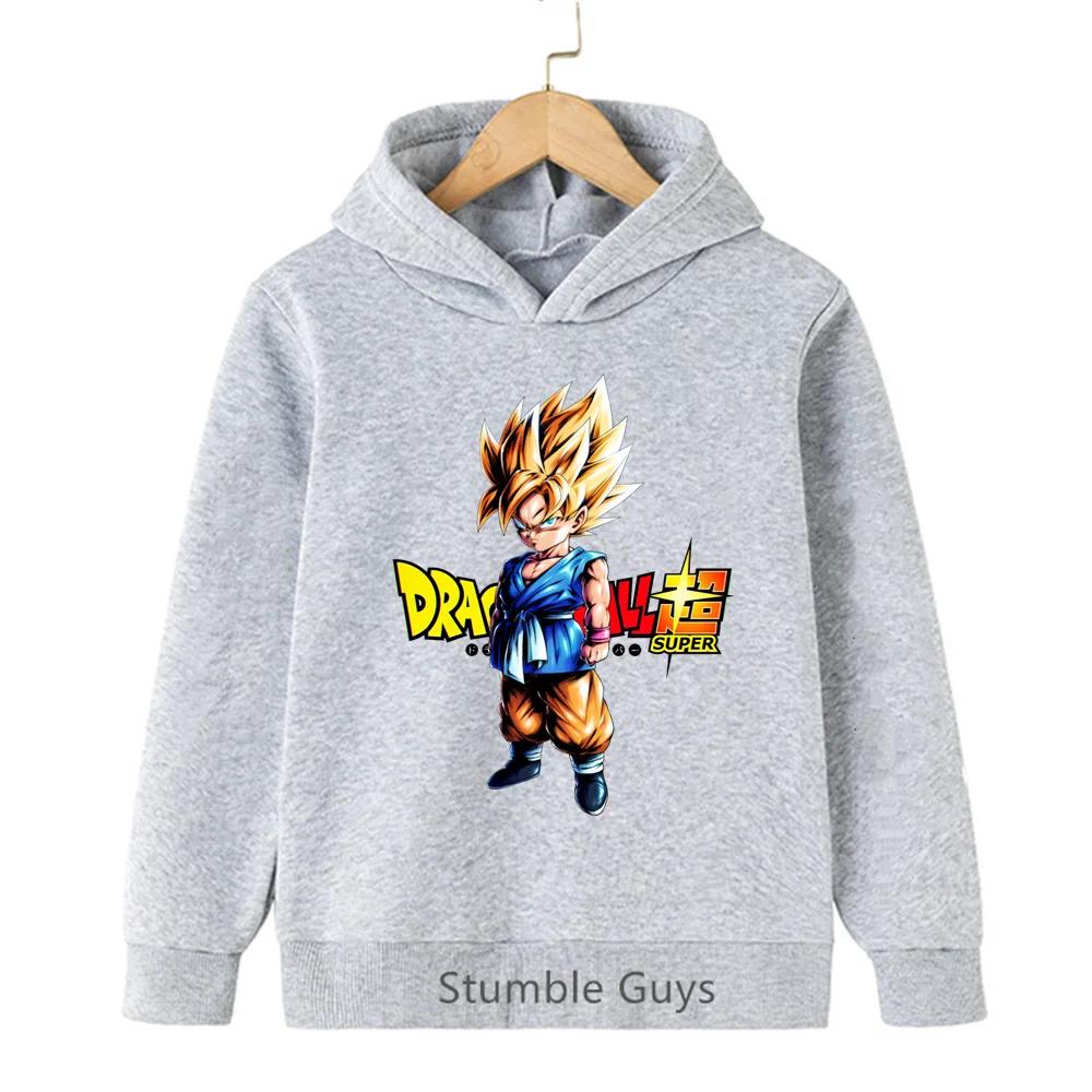 Boys Active Hoodie Dragon Ball Spring Autumn Goku Vegeta Super Saiyan Girls Clothes Sweatshirt