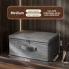 Canvas Storage Bins Set, Foldable Fabric Organizer Boxes with Zipper Lid for Home, Bedroom & Closet, Sort Clothes, Toys