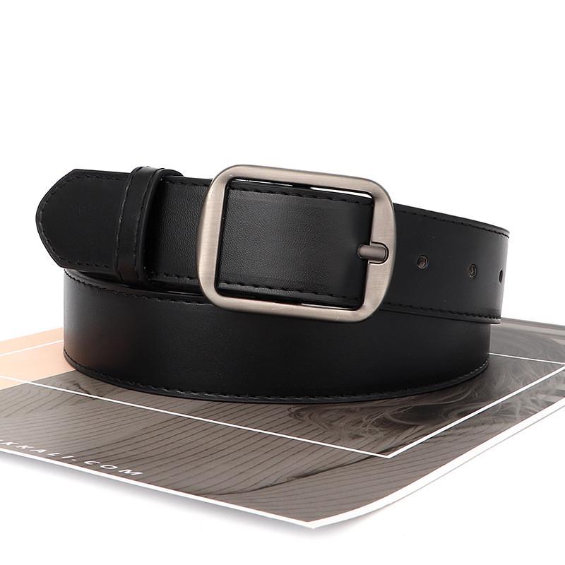 Summer City Style Pu Leather Belt For Women Men Casual Fashion Waistband With Geometric Design