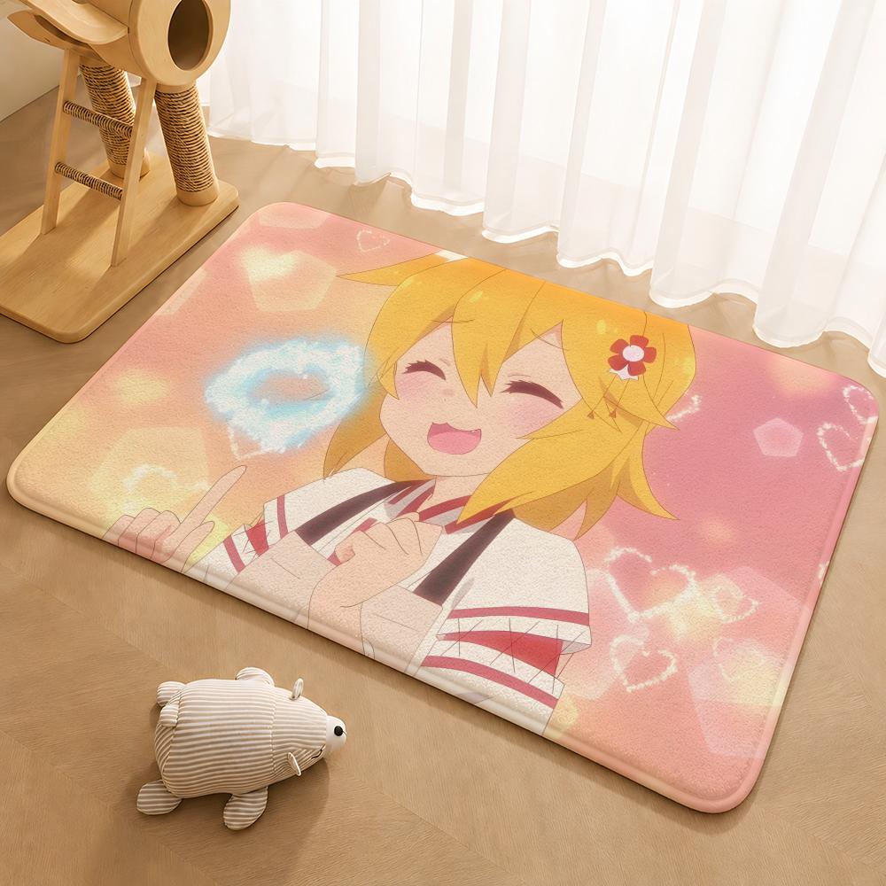 The Helpful Fox Senko San Cartoon Floor Mat Floor Mat Soft Flannel Non-Slip Door  Rug for Living Room