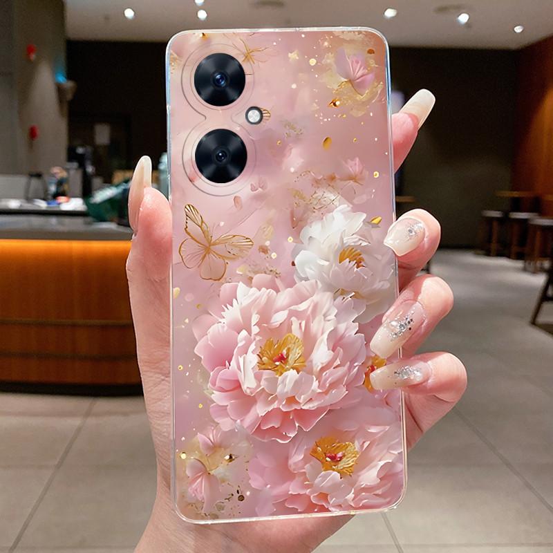 For Huawei Nova 11 SE 11SE Phone Case Huawei Nova 12 SE BNE-LX1 Case Luxury Fashion Butterfly Flowers Clear Soft Silicone Cover
